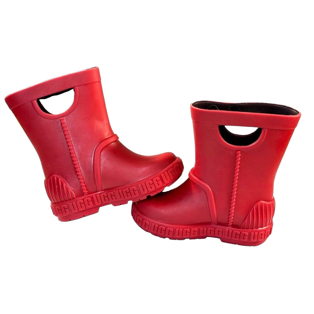 UGG Drizlita Toddler Red Waterproof Rain Boots Size 6 Style 1130361T